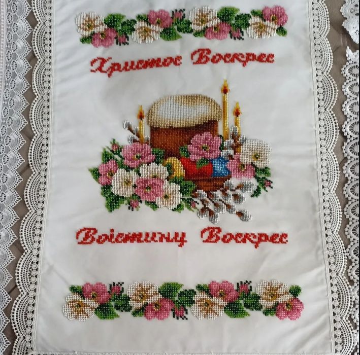 Пасхальні Рушники в Корзину або на Стіл