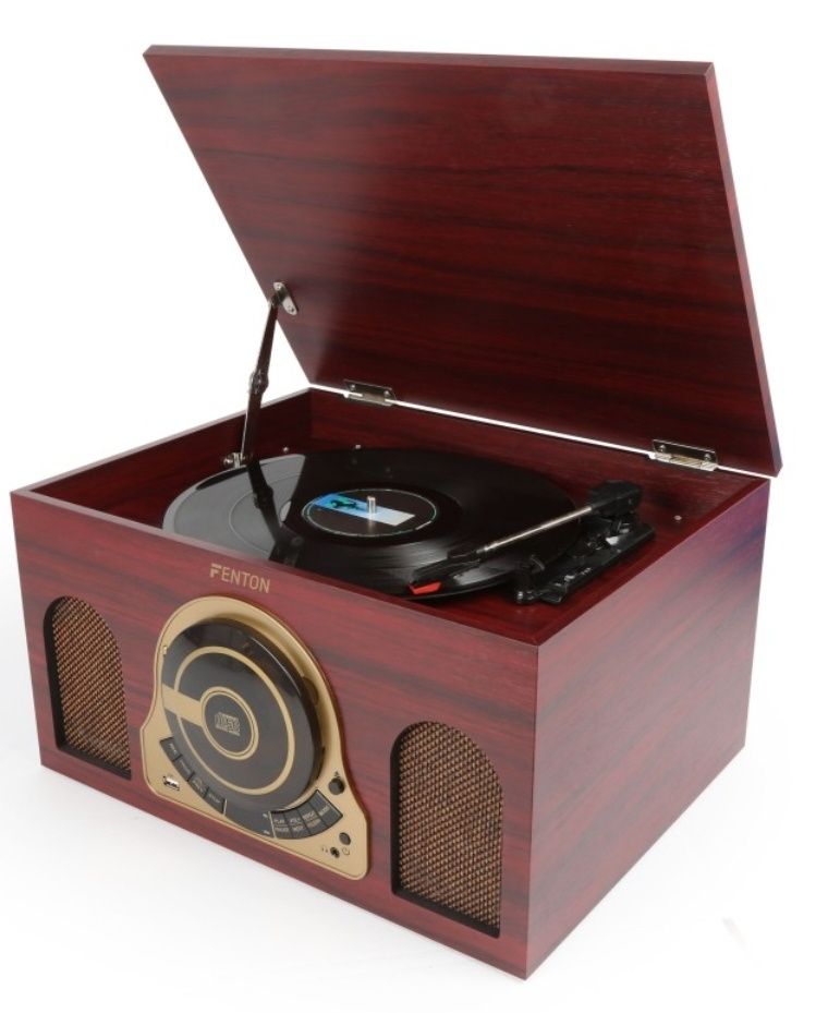 Gramofon styl retro usb wbudowane glośniki radio  usb aux