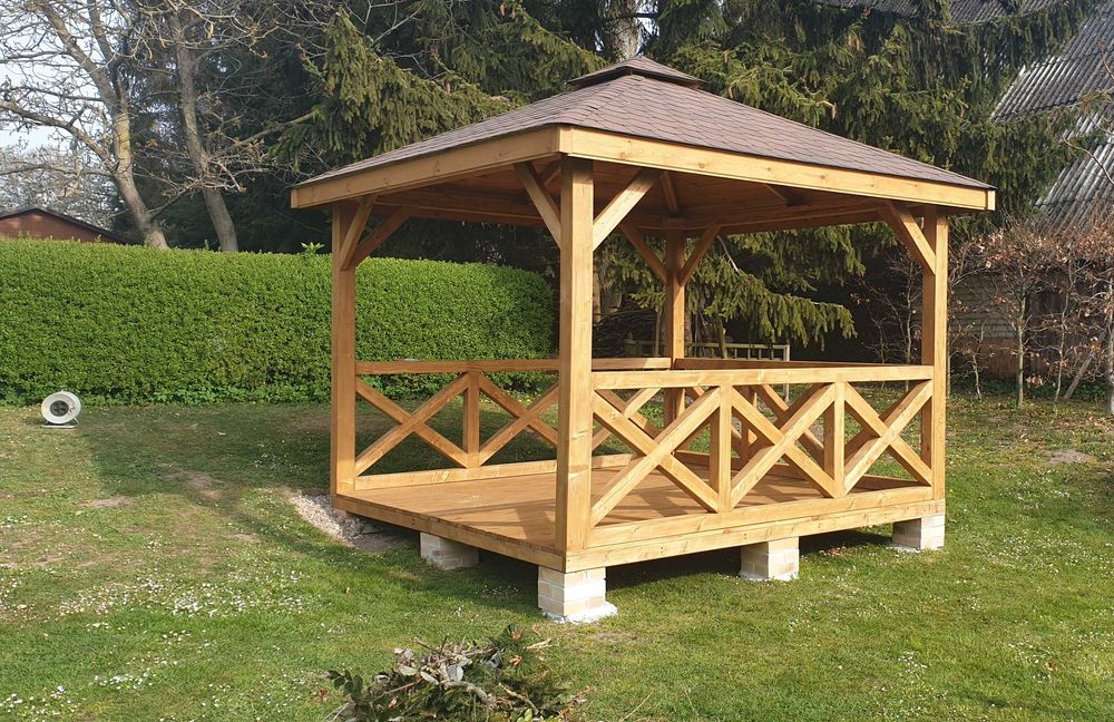 Altana ogrodowa altanka drewniana wiata pergola polski producent 3x3m