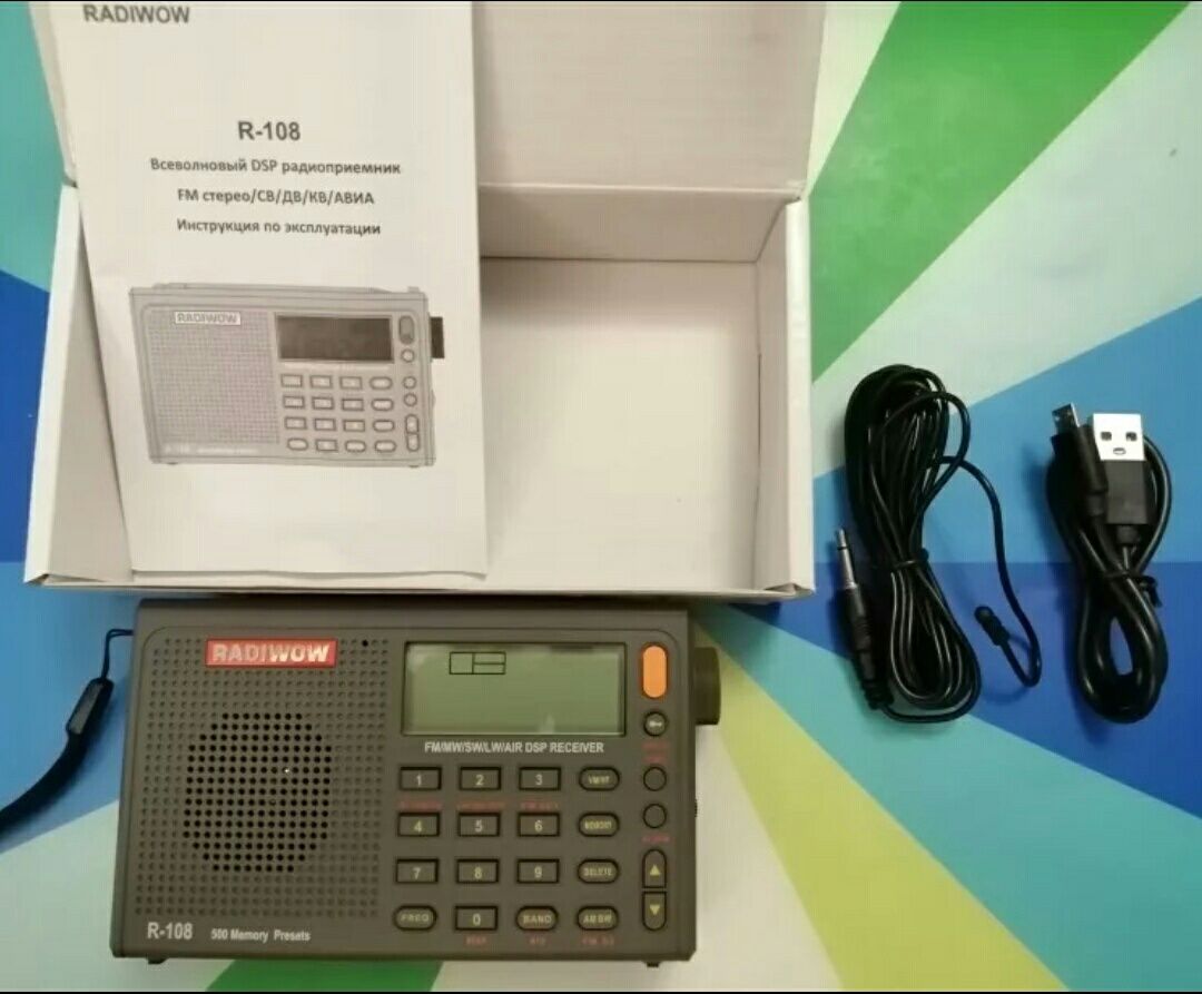 Radiwow R-108 всеволновый DSP радиоприемник FM64-108/СВ/КВ/АВИА Li-Ion