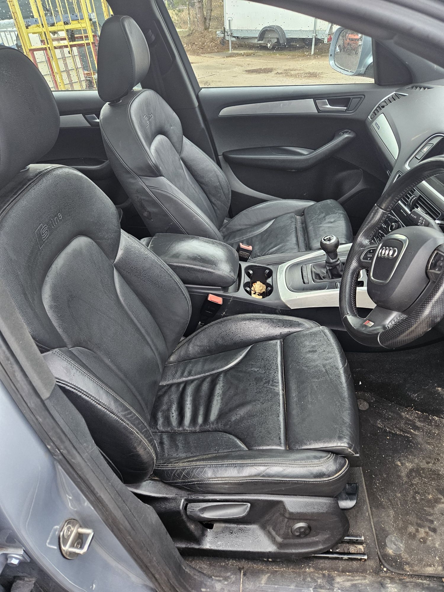 Fotele siedzenie boczki Audi Q5 8R0 skóra grzane S-line