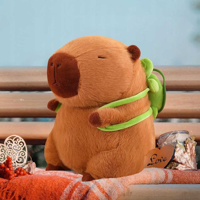 Kapibara Duża Maskotka Pluszak Z Plecakiem Borsuk Zabawka Dla Dzieci