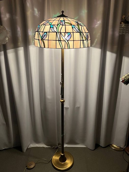 Tiffany Торшер Лампа Світильник Бронза Латунь Вінтаж Антикваріат