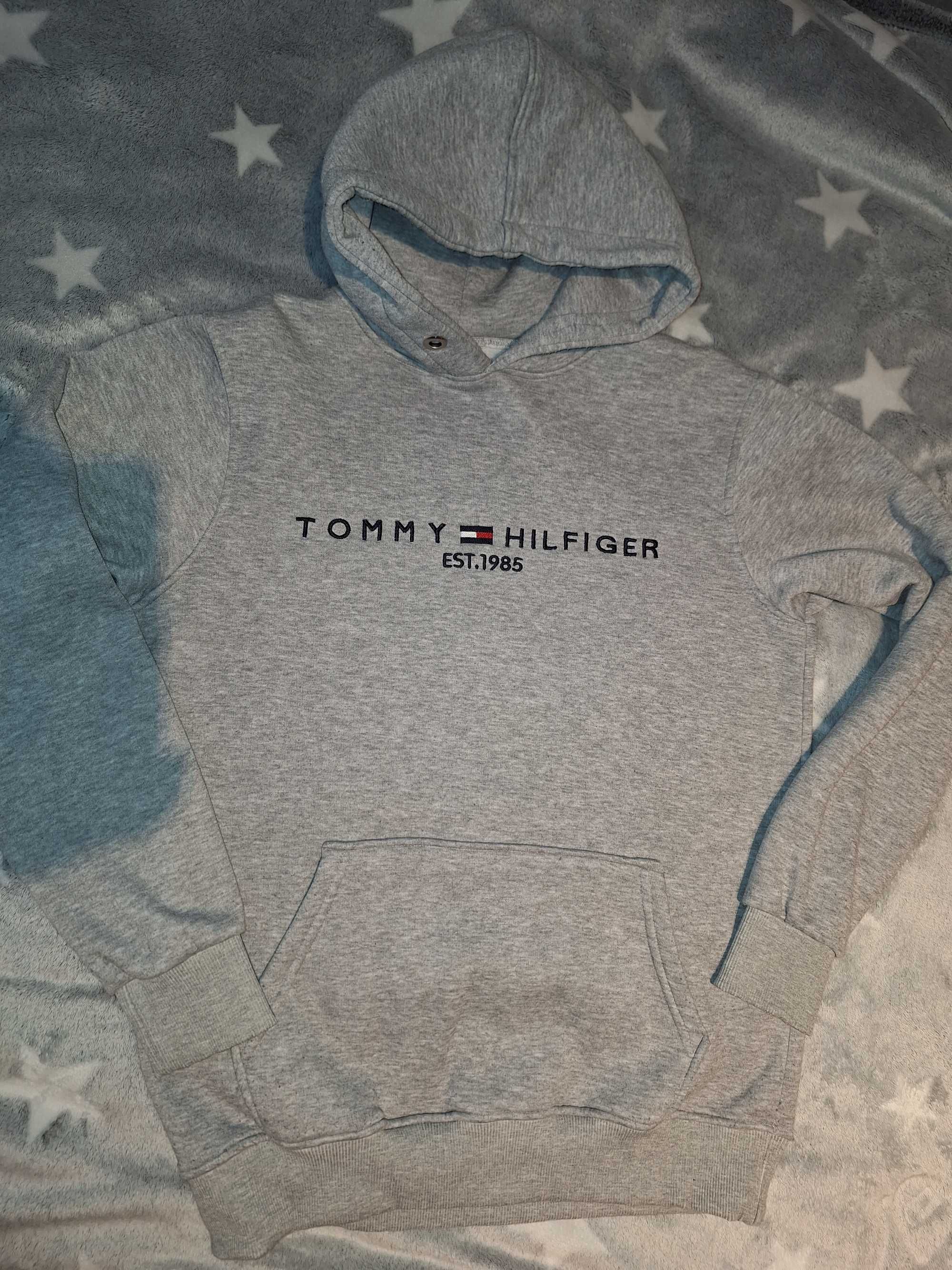 Tommy hilfiger S / M bluza szara z kapturem