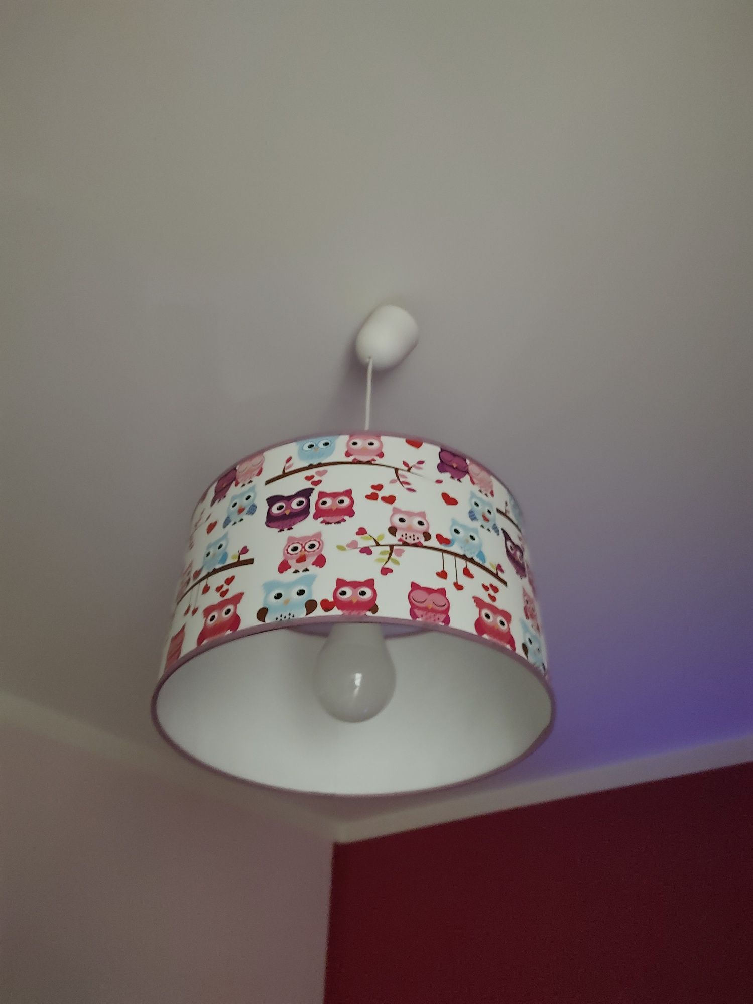 Lampa wisząca żyrandol dla dzieci Kolorowe Sówki