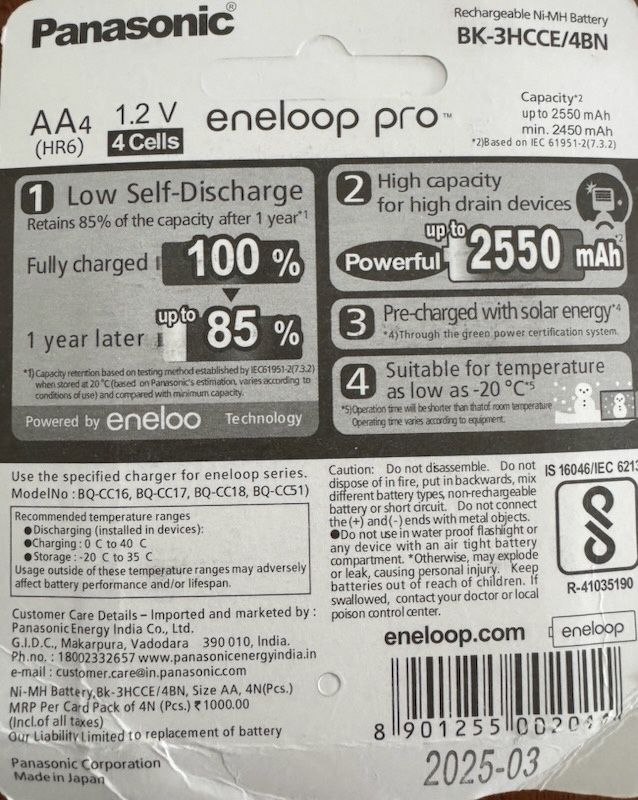 Baterie akumulatory Eneloop Pro AA