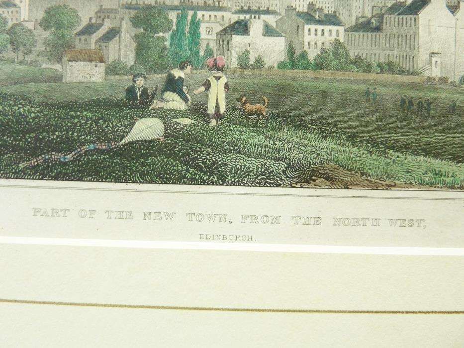 Gravura 1830 T. Shepherd colorida à mão Edimburgo