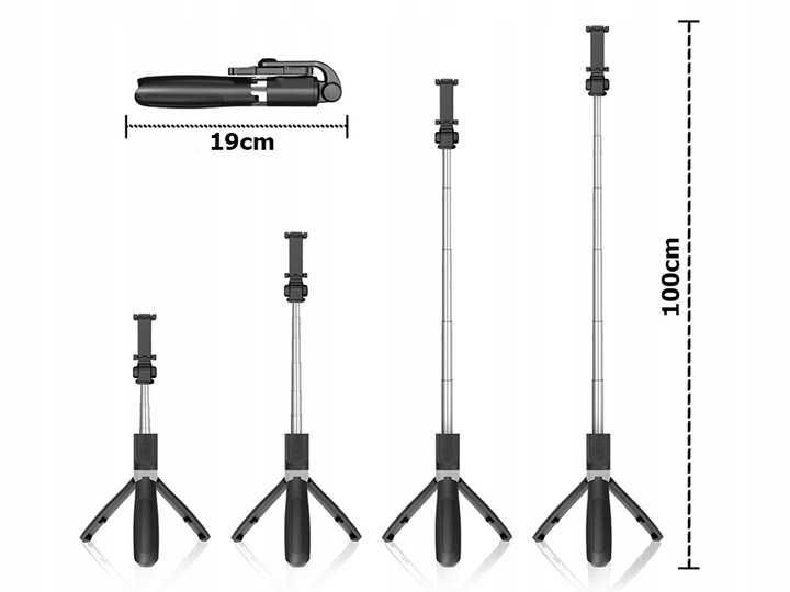 Uchwyt selfie stick czarny 04124