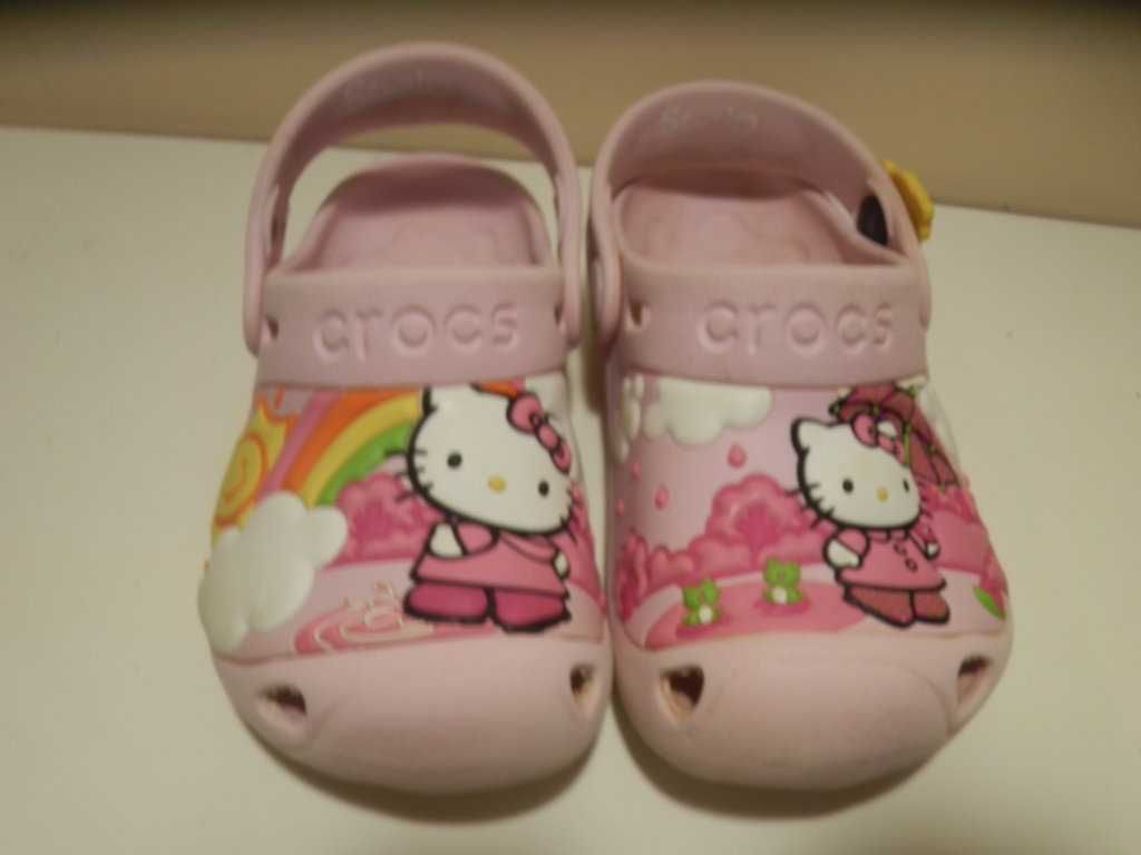 Кроксы hello kitty 8-9 16см