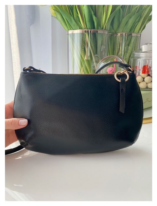 H&M czarna torebka nowa złoty zamek