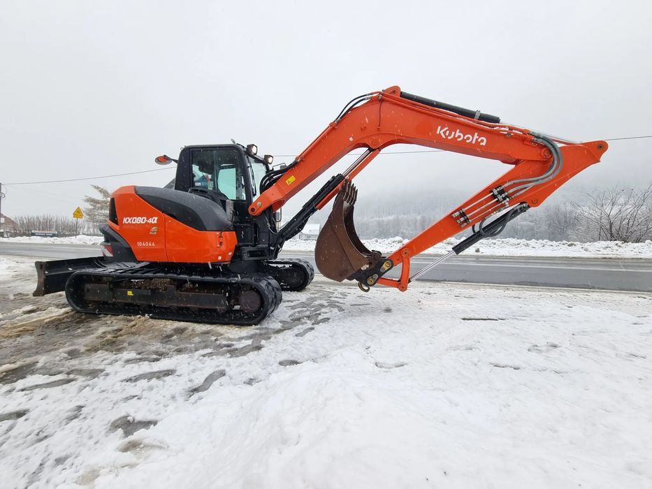 Kubota KX080-4 Koparka Gąsienicowa 8,5 tony długie ramię PLUS. Maszyna jak Nowa z Salonu. Dekra 2026r Dokumenty serwisowe książka! Import Norwegia! Klima. Pompa Tankowania. Ani deka luzów i wycieków! Silnik 4 cyl. 75 km.  Niski Oryginalny Przebieg 3960 mt