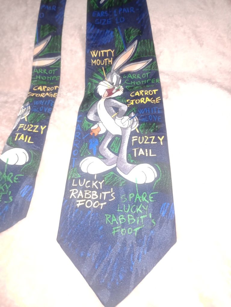 Krawat Królik Bugs Looney Tunes vintage