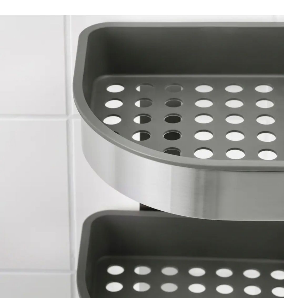 Кутова полиця, поличка у ванну кімнату IKEA BROGRUND