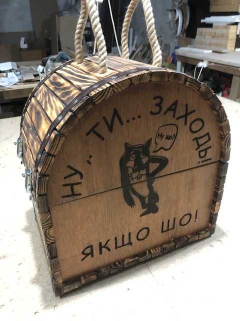 Мини бар с рюмками подарочный набор "сундучек"