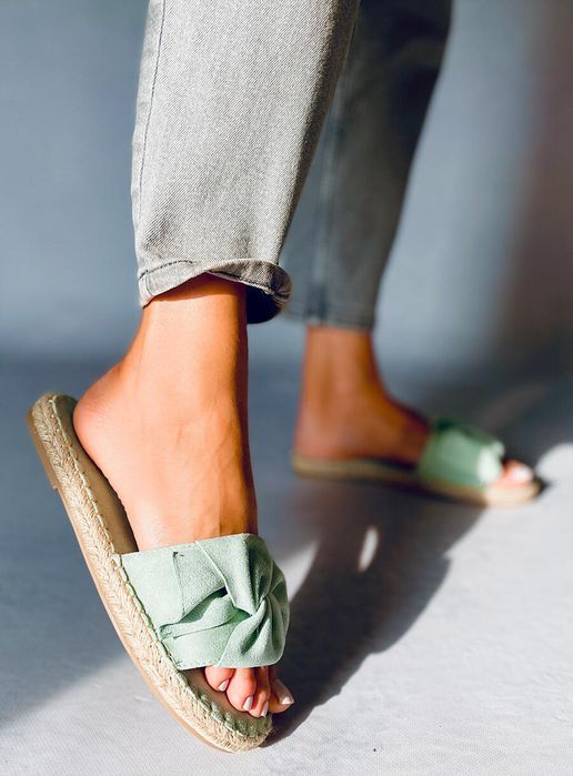 Klapki Espadryle Baina Green