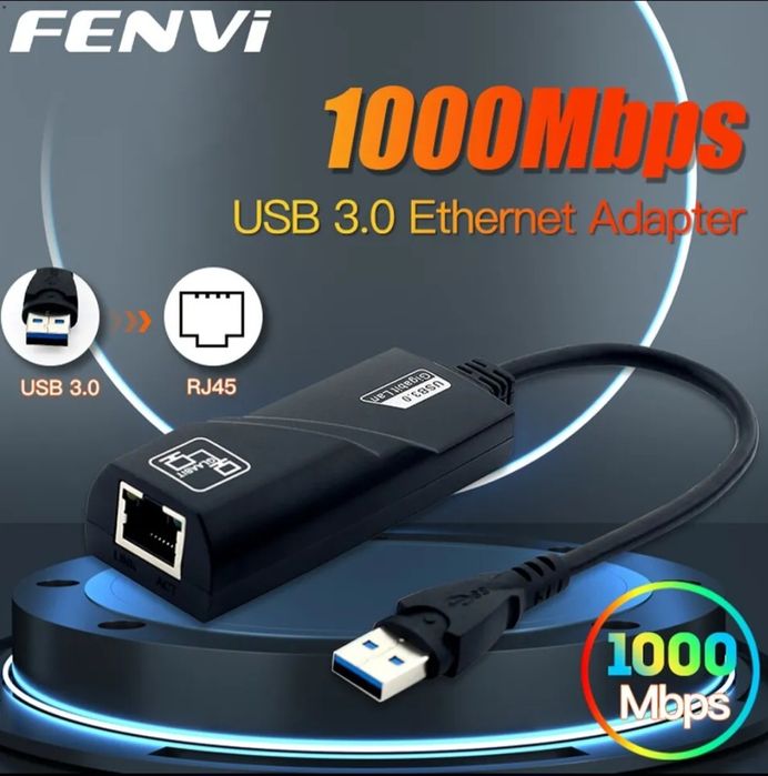 (НОВЫЙ) Гигабитная сетевая карта FENVY LAN адаптер USB 3.0 RJ45