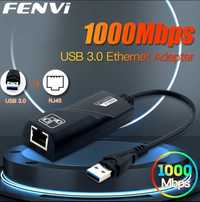 (НОВЫЙ) Гигабитная сетевая карта FENVY LAN адаптер USB 3.0 RJ45