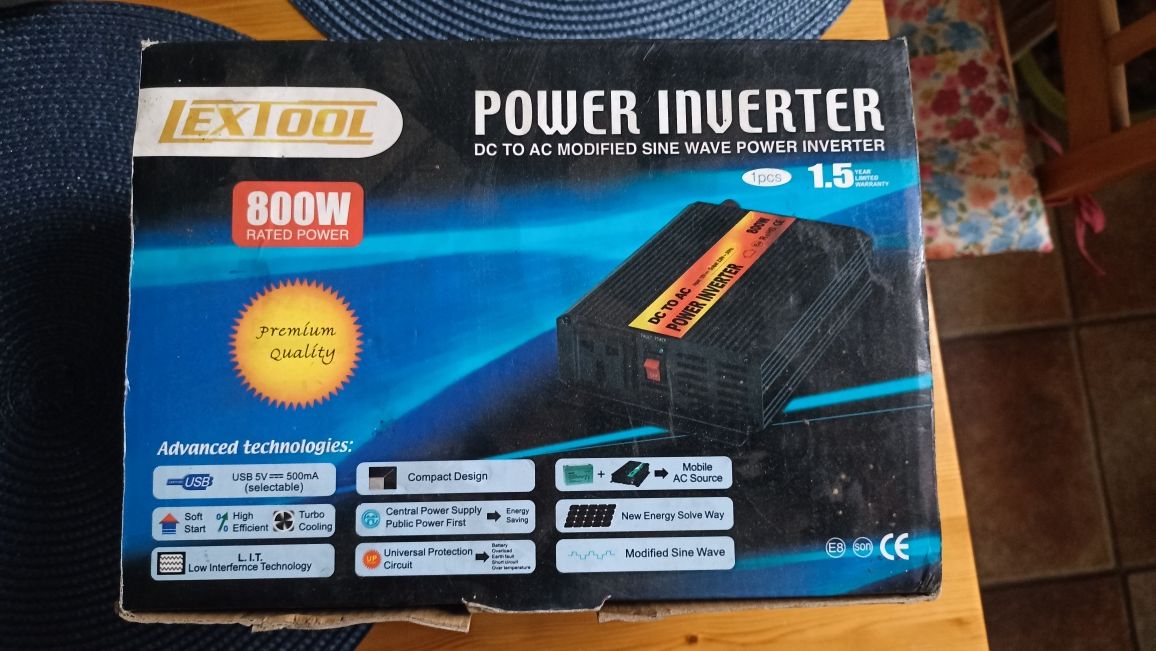 Przetwornica 12V 800w/1600w