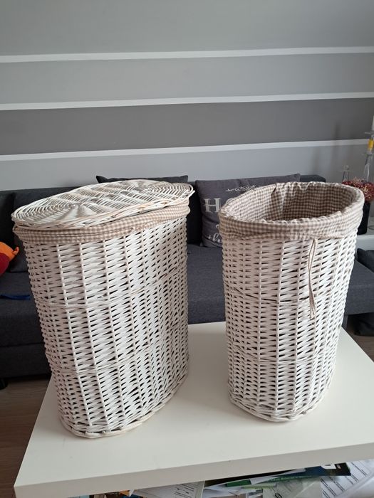 Kosz wiklinowy na pranie