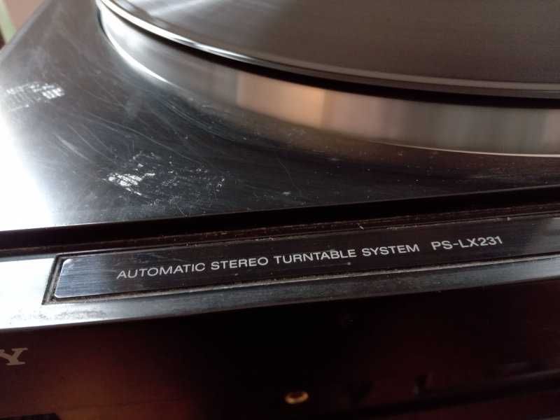 Gramofon Sony PS-LX 231 - mało używany, paskowy, półautomat z igłą