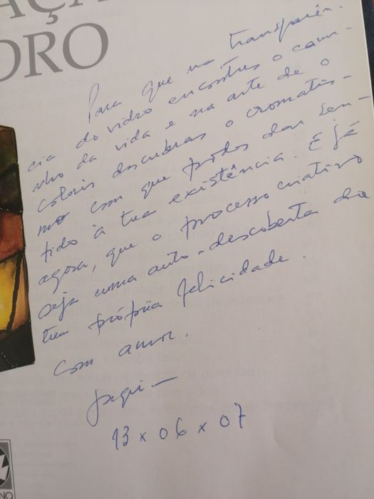 Livro de ensino sobre decoração em vidro
