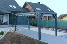 Ogrodowa drewniana, aluminiowa pergola, zadaszenie tarasu.