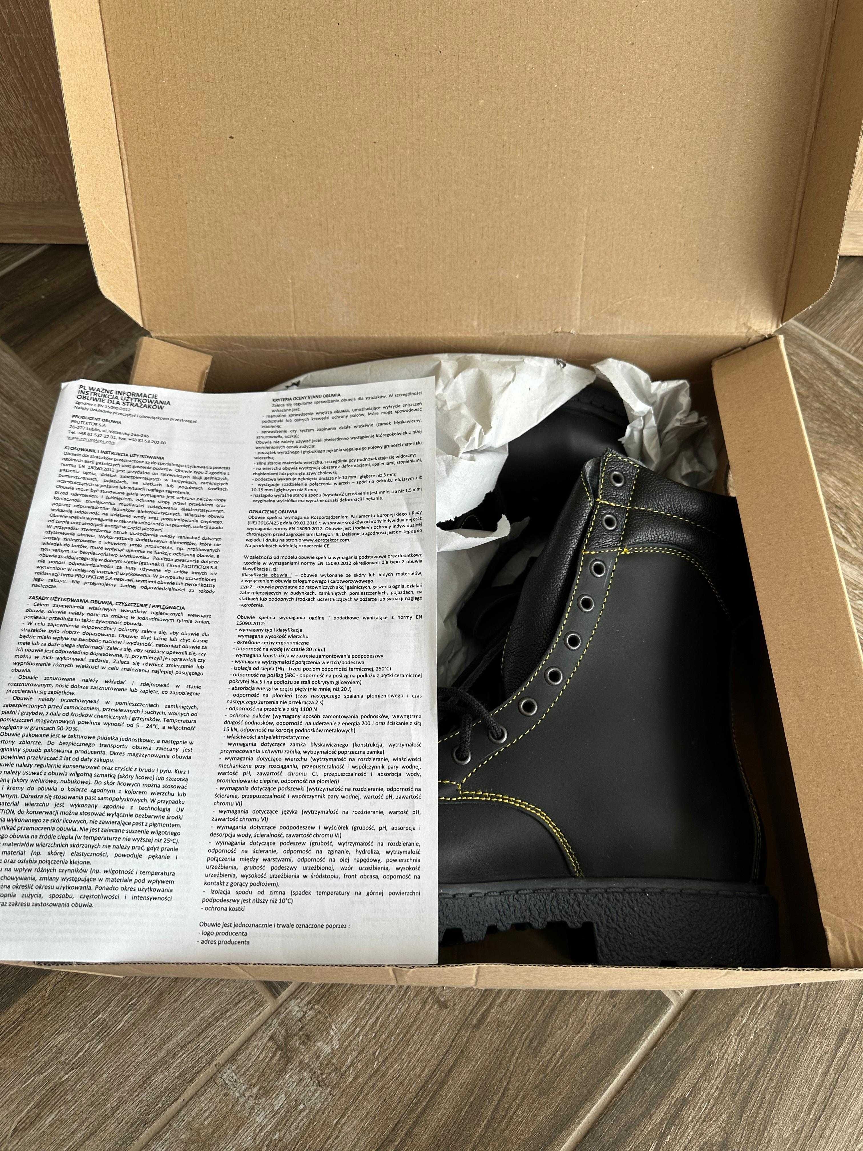 Buty / Trzewiki strażackie Protektor ZERTIX 01 - 110428A r. 43, F2A
