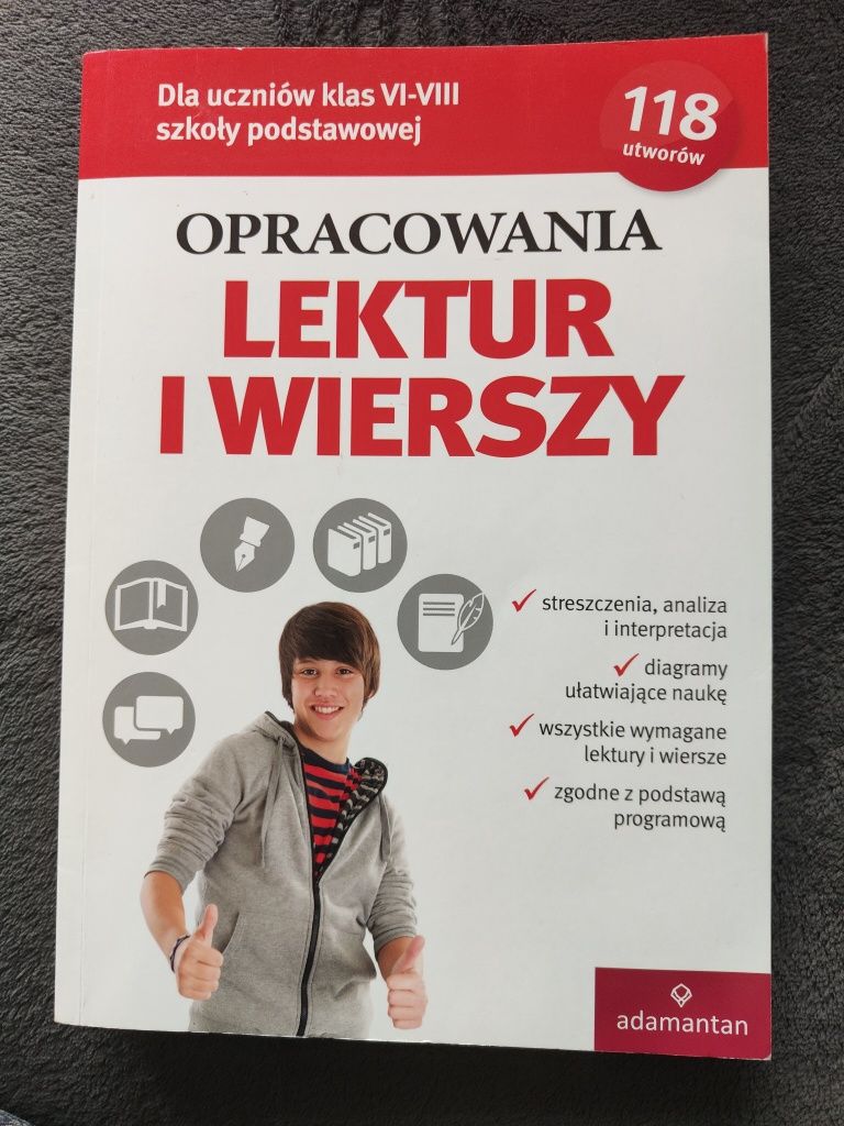 Opracowanie lektur i wierszy klasa  6-8