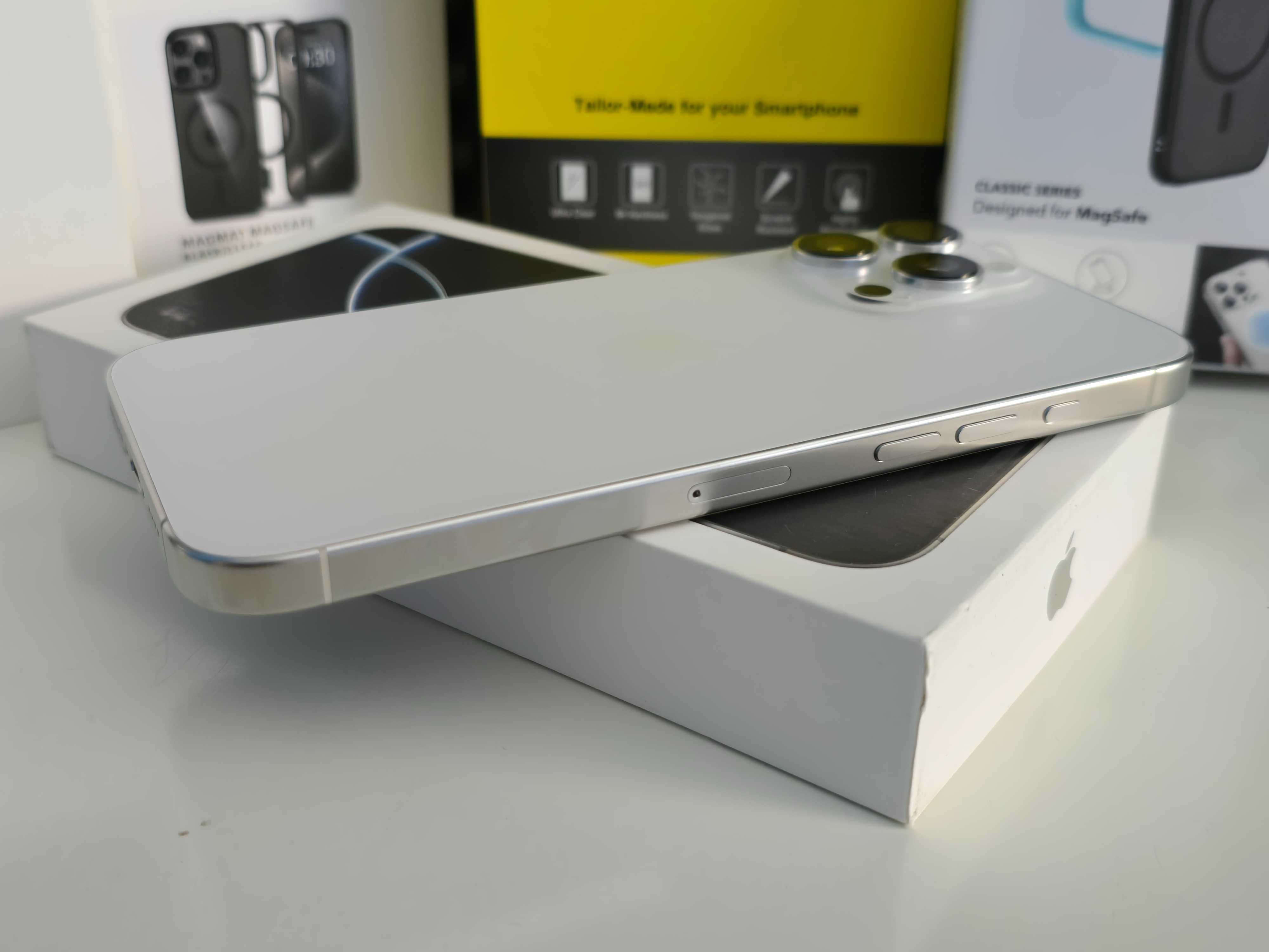 Iphone 16 Pro Max 512GB Biały| AirPods Pro 2 ANC|Etui 3szt.|