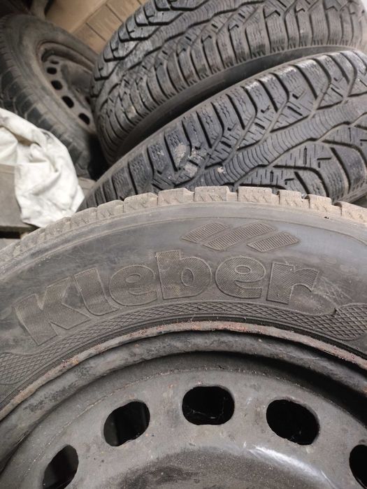 Sprzedam opony zimowe KLEBER na felgach 5x112. Komplet.