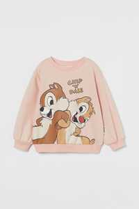 Bluza H&M Chip i Dale 122/128 różowa