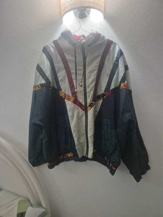 Casaco Corta Vento Vintage Unissex Anos 90 Oversized