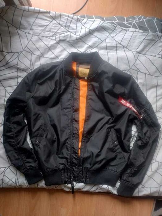 Alpha Industries MA-1 Kurtka Bomberka męska Czarna Pilotka Rozmiar L