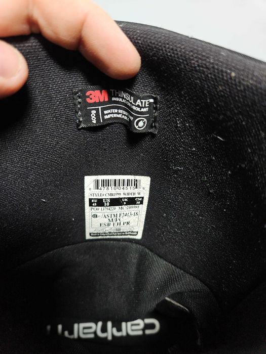 Buty robocze zimowe AMERYKAŃSKIE CARHARTT rozmiar 43 wkładka 28,5 cm