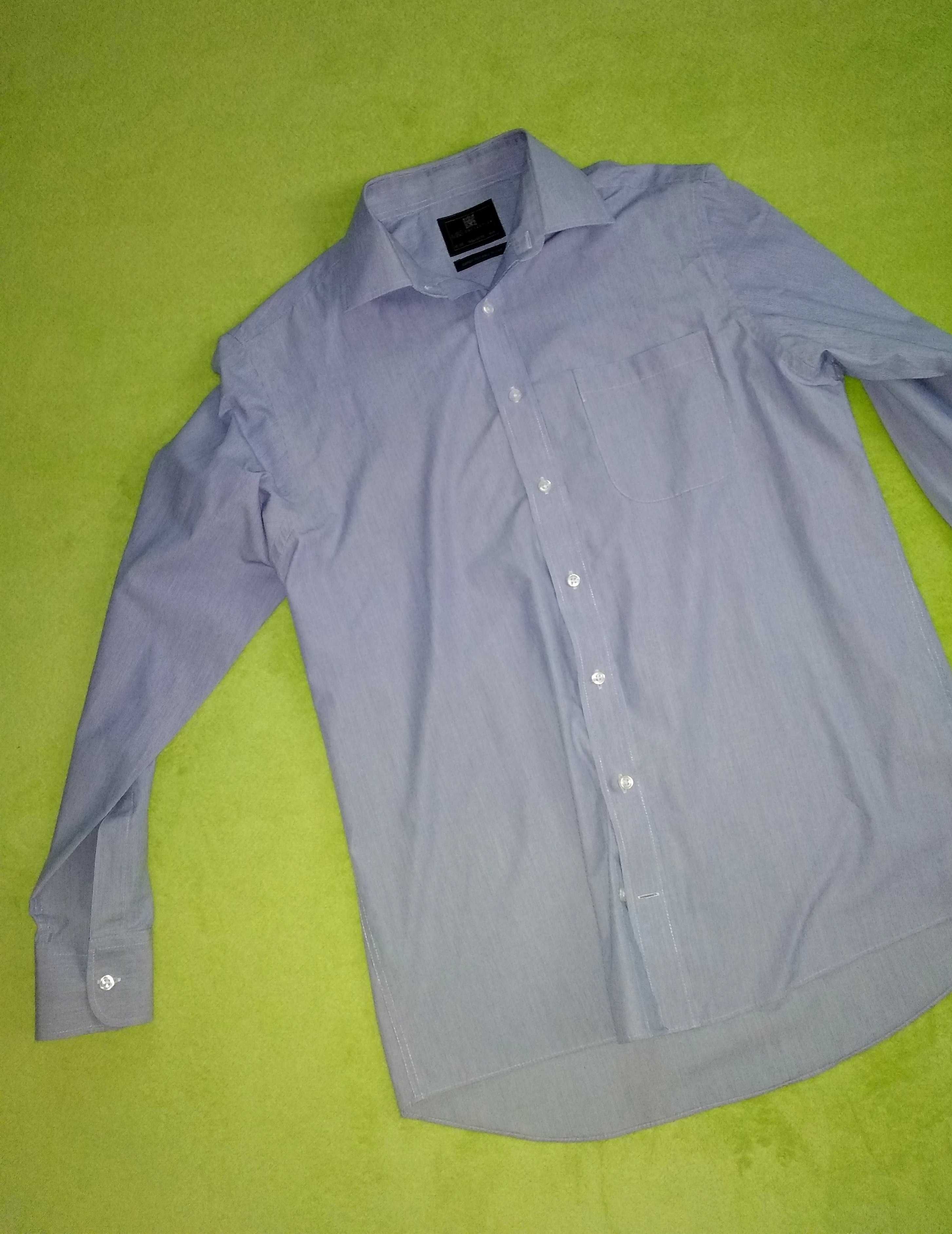 Niebieska koszula męska MARKS & SPENCER regular fit. Rozmiar M (39-40)