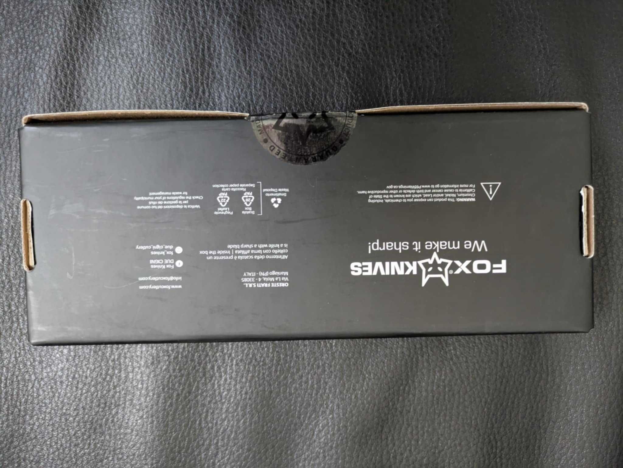 Nóż Fox KS OD Green G10 Top Shield Antracite Stonewashed stal Niolox