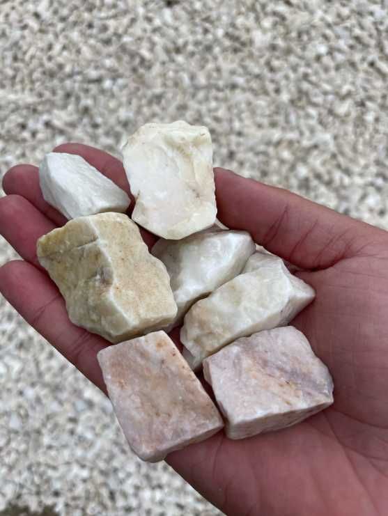 Grys Perłowy Kremowy Kamień Ogrodowy Rabata Akwarium Opaska