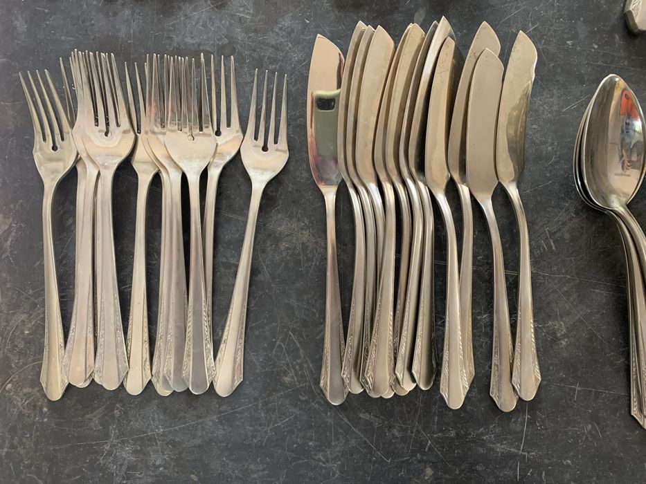 Faqueiro em Alpaca de meados do seculo passado