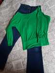 Spodnie jeansowe POCOPIANO damskie, roz 36, 164cm - bluzka w zestawie
