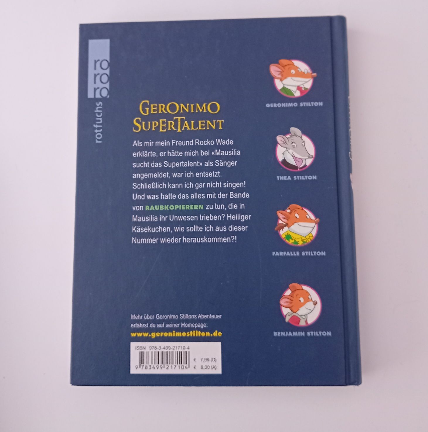 4 livros de Geronimo Stilton e língua Alemã