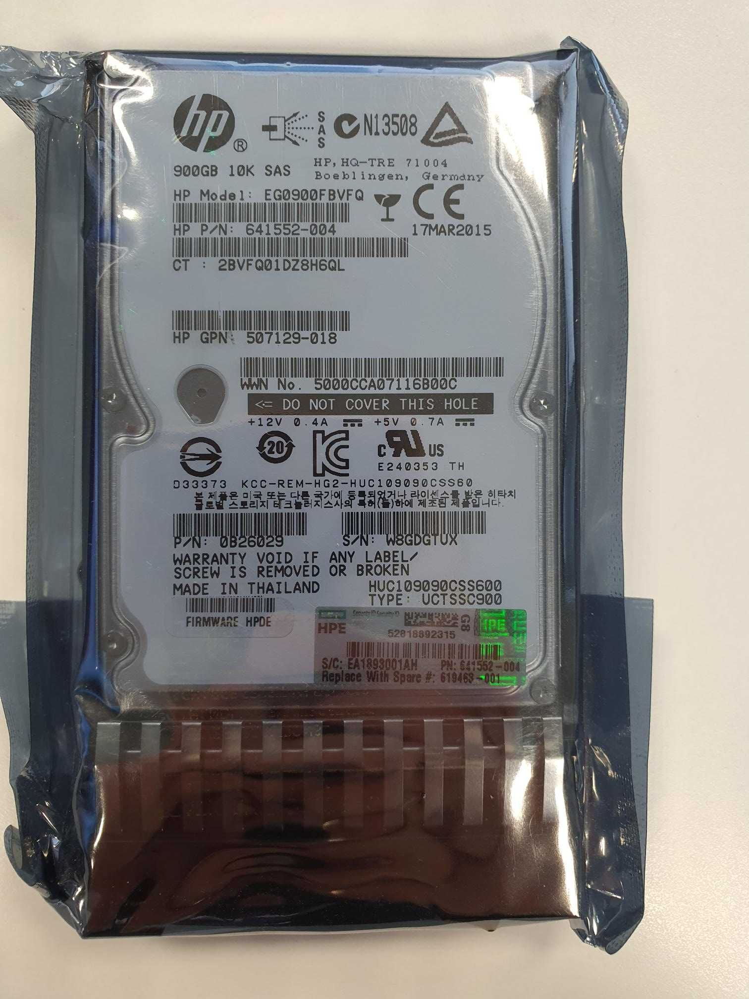 Dysk serwerowy HP Enterprise 900GB 10K SAS HPE EG0900FBVFQ