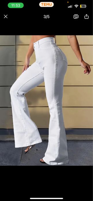 Білі джинси кльош