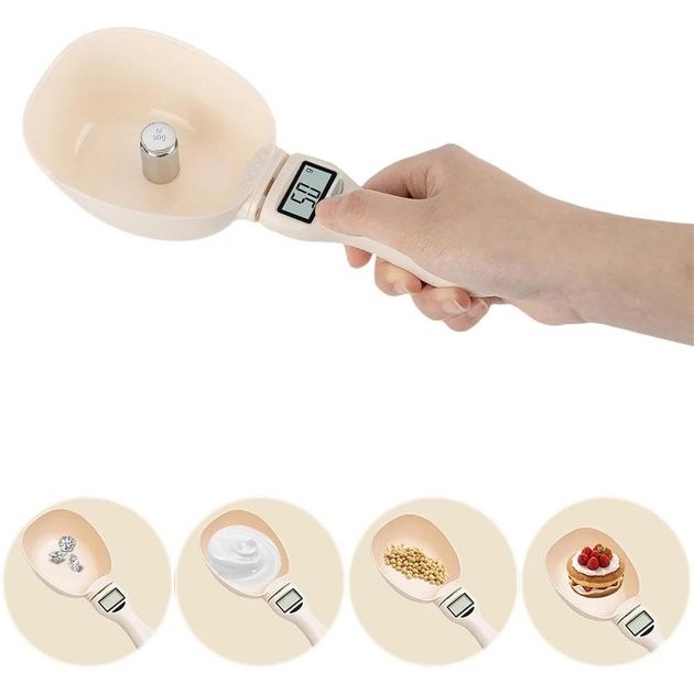 Електронна мірна ложка для зважування Measure Spoon бежева