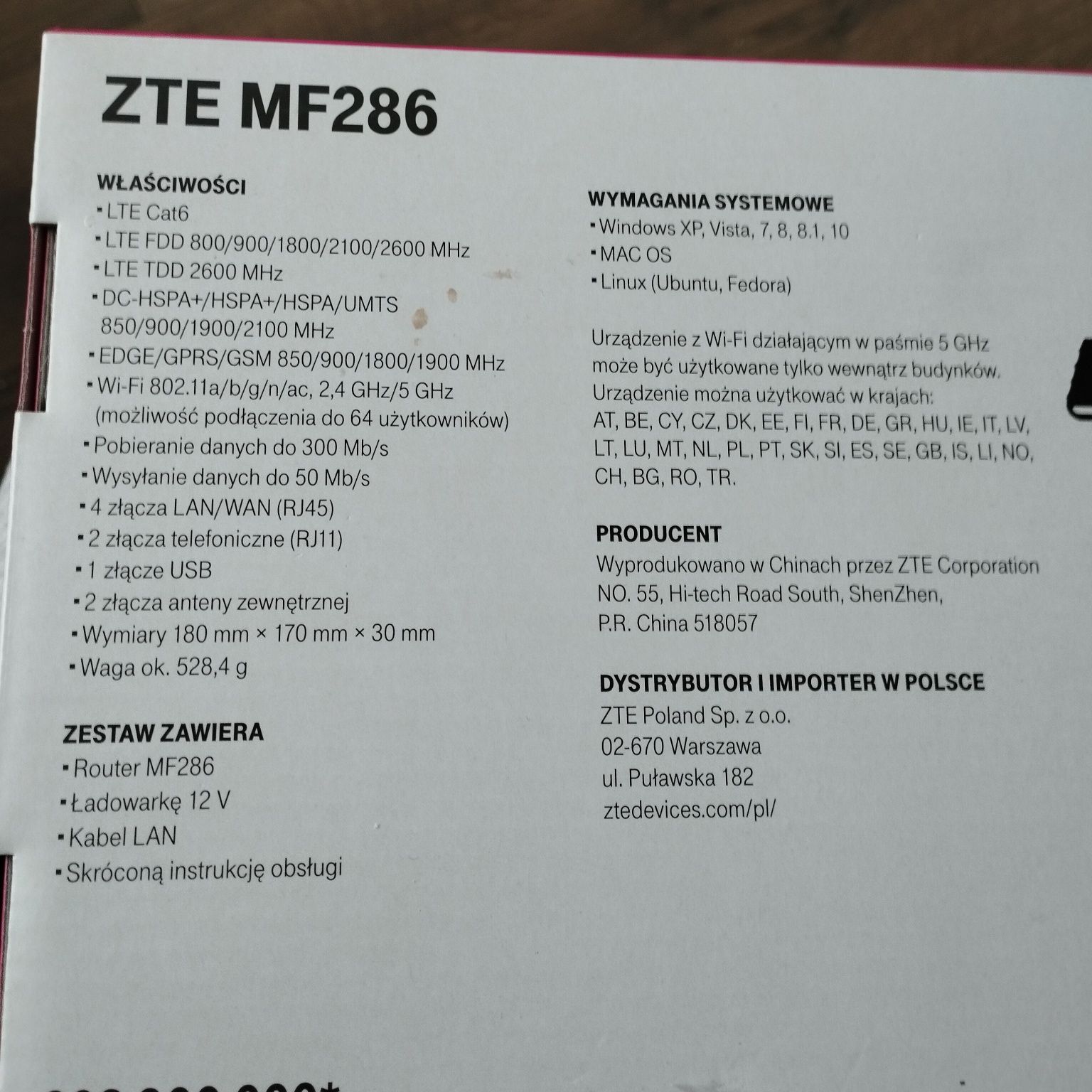 Router ZTE MF286