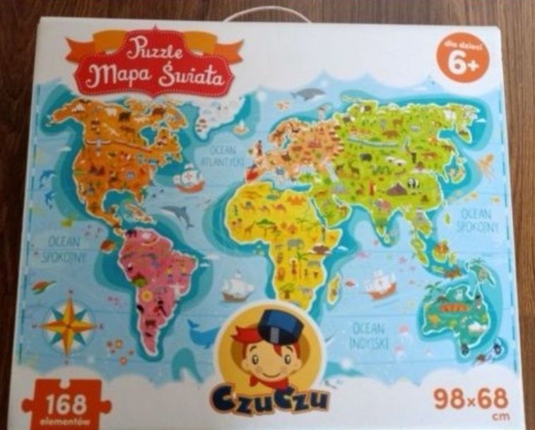 Puzzle Czuczu mapa świata