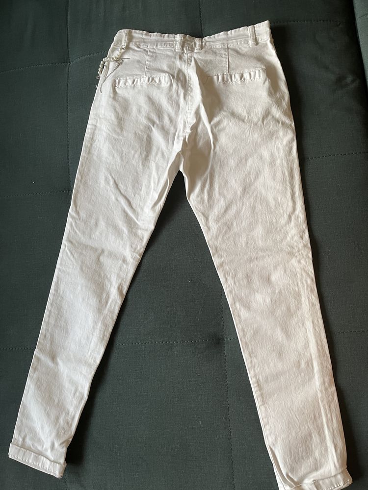 Białe spodnie chinosy, rozm. M/38