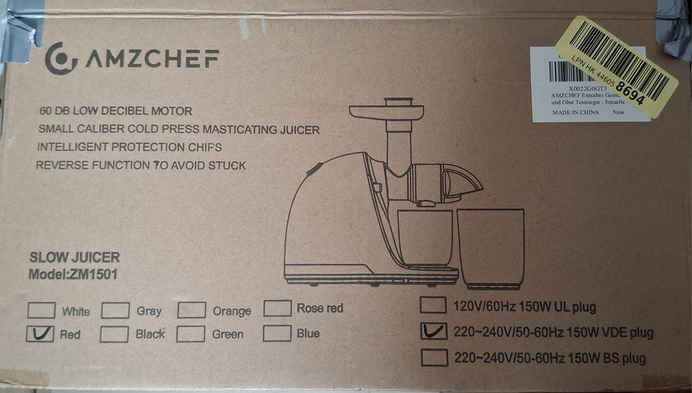 Wyciskarka do owoców I warzyw