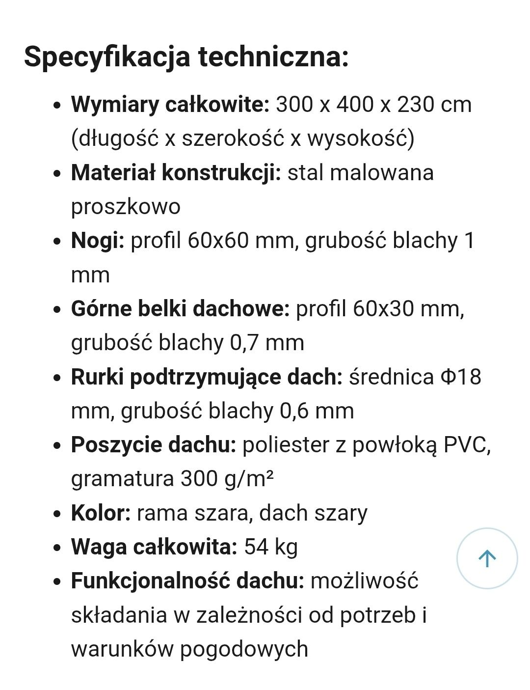 Pergola ogrodowa 3x4 nowa antracyt
