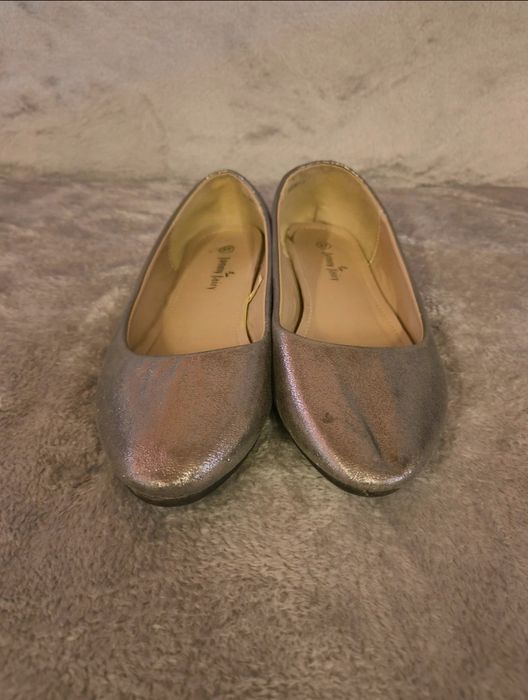 Srebrne baleriny rozmiar 37