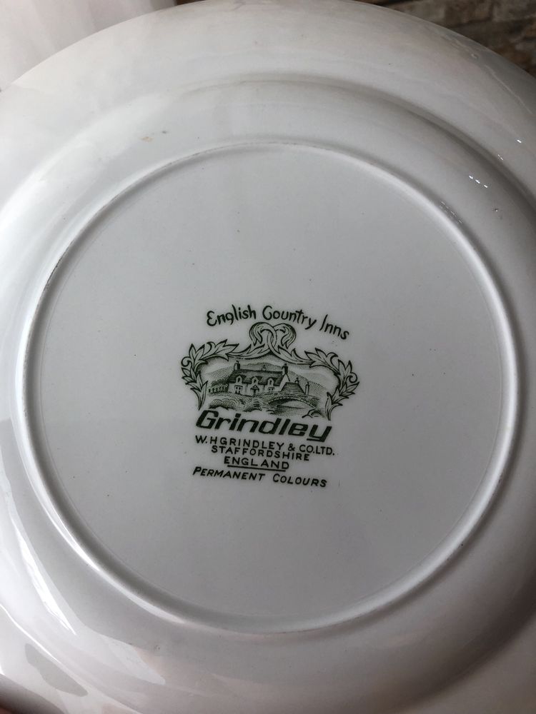Stara angielska porcelana Grindley 4 szt talerzy obiadowych